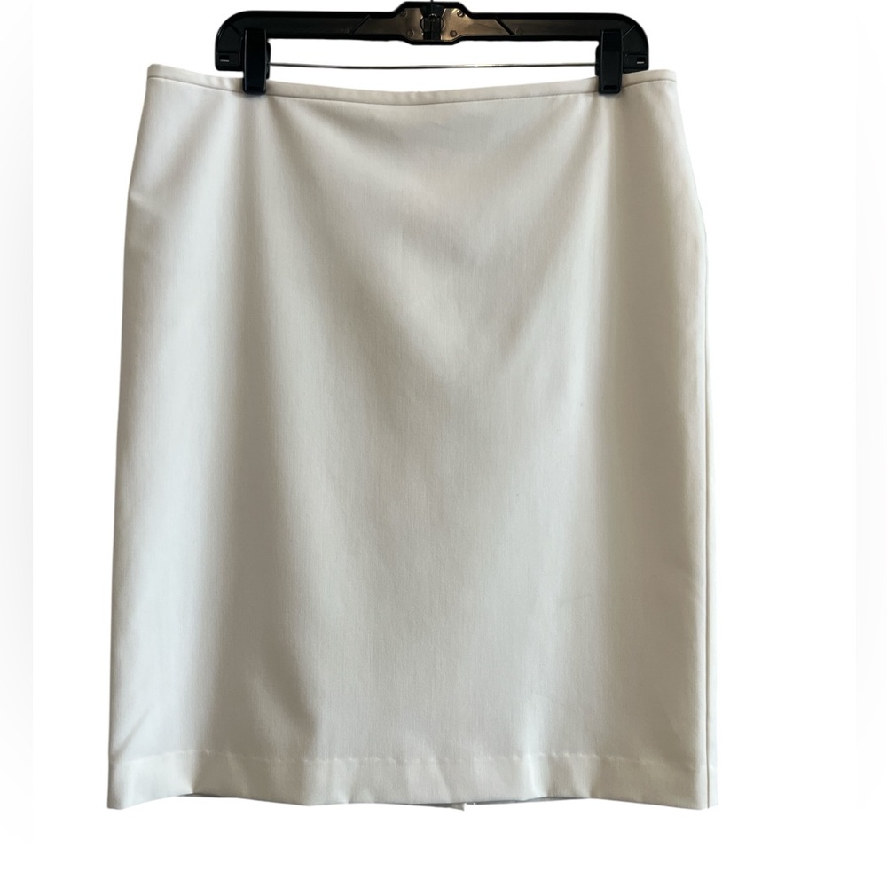 White House Black Market Classic Cream Pencil Skirt Size 12
